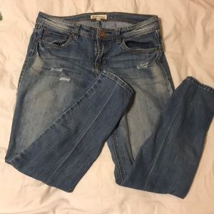 Straight legged jeans